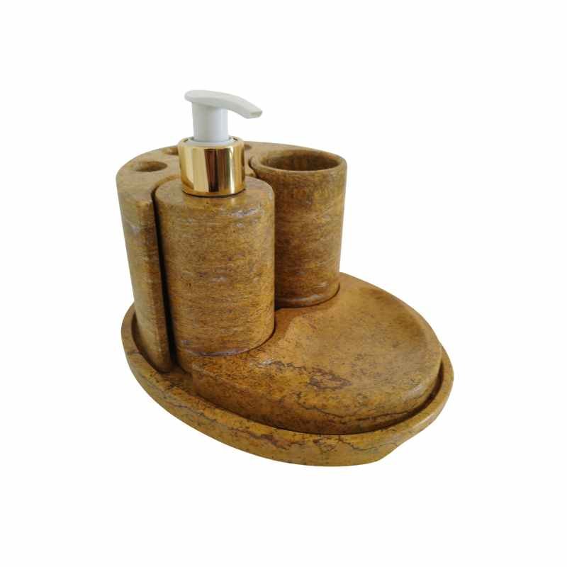 Modern Marble Bathroom Accessory Set. - Image 4