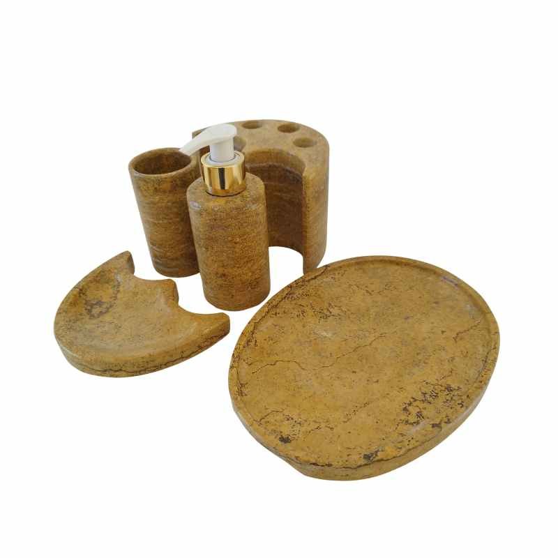 Modern Marble Bathroom Accessory Set. - Image 5