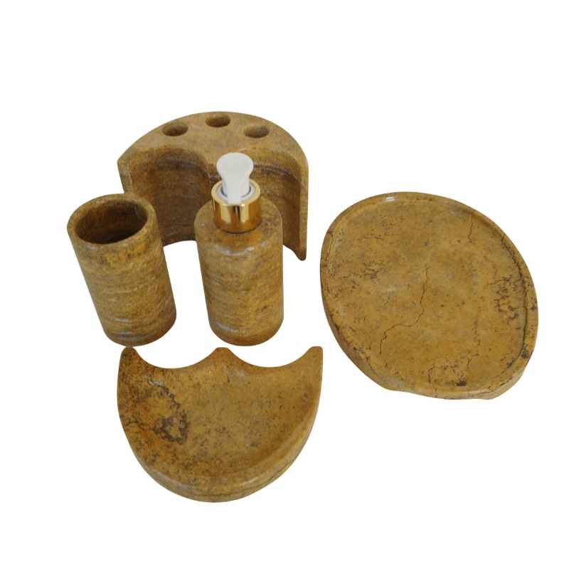 Modern Marble Bathroom Accessory Set. - Image 2